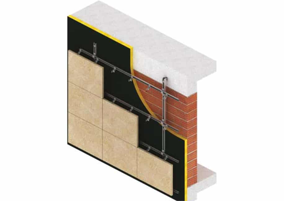 Indirect fixing at horizontal joints with HMPC-HC1H system